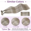 LaaVoo Blonde U Tip Hair Extensions Human Hair Ash Blonde Mixed With Bleach Blonde K Tips Hair Extensions Human Hair Hot Fusion 18Inch Utip Hair Extensions Human Hair 1g/s 50 Stands