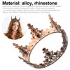 Lurrose Baroque Queen Crown Bride Wedding Vintage Rhinestones Crown Headdress Hair Accessory for Women Prom Halloween Pageant