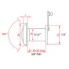 Door Viewer for Narrow Panel Doors - Peephole (Satin Nickel) 5/8", 3/4", 7/8" Panel Thickness
