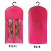 Hair Extension Holder Wig Bag with Hanger Wig Storage Portable Wig Bags Storage Style Hair Travel Hair Extensions Bag for Multiple Wigs Hair Extensions, Wigs & Accessories (rose red)