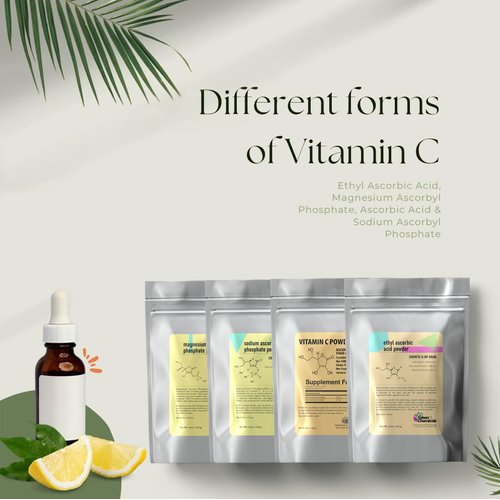 Talsen Chemicals Ethyl Ascorbic Acid Powder Stable Vitamin C Derivative Help to Absorb Vitamin C to Skin Improve Skin Gloss, Skin Elasticity, Anti-Oxidation, and Other Functions (1 Ounce / 28 gram)