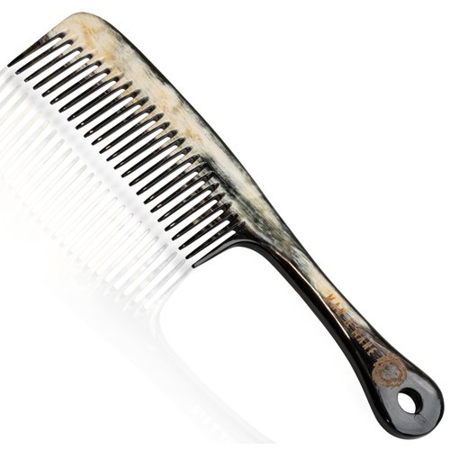 Premium Handmade 100% Oxhorn Anti-static Long Detangling & Styling Comb for Women & Men