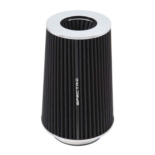 Spectre Universal Clamp-On Air Filter: High Performance, Washable Filter: Round Tapered; 3 in/3.5 in/4 in Flange ID; 10.6 in (269 mm) Height; 6 in (152 mm) Base; 4.75 in (121 mm) Top, SPE-9731, Black