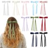 10 PCS Hair Bows for Women, Satin Hair Ribbon with Long Tail Bowknot Hair Clips for Women Girls, Hair Barrettes with Bow Accessories