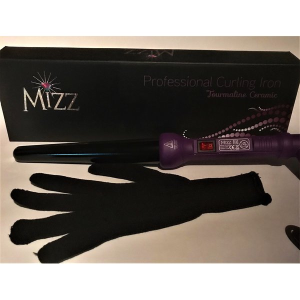 MIZZ Professional Curling Iron - Tourmaline Ceramic - Jumbo (Purple)