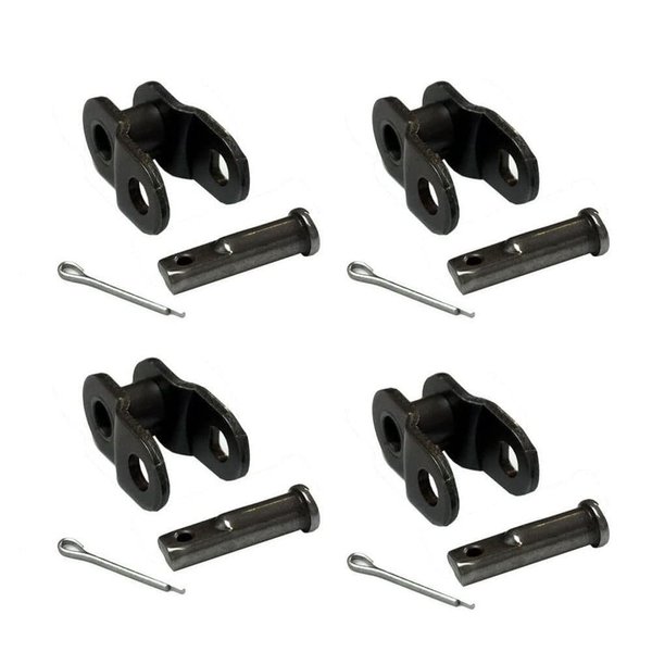 Jeremywell 4-Pieces Offset Link #60H (1/2 Link/Half Link/Crank Link)