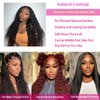 Buildxin Deep Wave Lace Front Wigs Human Hair 180% Density Curly Human Hair Wig 13x4 Wet and Wavy Lace Front Wigs Human Hair Pre Plucked HD Lace Frontal Wigs for Women with Baby Hair 24 Inch