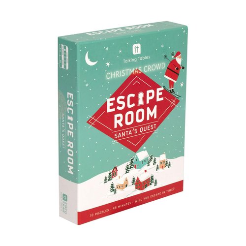 Talking Tables Escape Room Host Night Santas Quest, Secret Santa, Christmas, Birthday, Festive Board Game, Dinner Parties, Present, Entertainment, Kids, Adults, Ages 8+