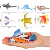 FINGOOO 80 Pieces Sea Creatures Toys for Kids,Assorted Vinyl Plastic Ocean Animals Toys for Party Favors Classroom Educational Goodie Bag Filler Cupcake Topper