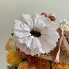 1 Pc Hair Ties for Women - Hair Scrunchies Girls 1-Piece Set - White Lace Design - Premium Fabric Ponytail Holder Hair Tie，Hair Accessories（White）