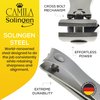Camila Solingen CS15 3" Fingernail Clipper and Toenail Clipper for Manicure and Pedicure - Professional Nail Clippers with Precision Super Sharp Blades - German Stainless Steel Cuticle Trimmer
