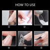 500Pcs Square Nail Tips Full Cover Clear Fake Nail Tips for Acrylic Nails, Size 1~10
