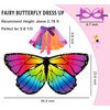 D.Q.Z Kids Fairy Butterfly-Wings Costume for Girls Halloween Butterfly Costumes & Rainbow Tutu Dress Up Party Supplies (Multicolor)