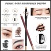 10 Pack Liquid Eyeliner Stamp Set with 8Pcs Eyeliner Stamp and 2Pcs Eyebrow Pencil, Waterproof Smudgeproof Eyeliner Long Lasting Eyeliner Pen (Heart/Flower/Moon/Star/Smiley /Triangle Seal Stamp)