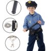 3 otters 6PCS Police Pretend Play Toy Set, Cop Accessories Metal Handcuffs, Police Officer Costume/ Gear for Kids