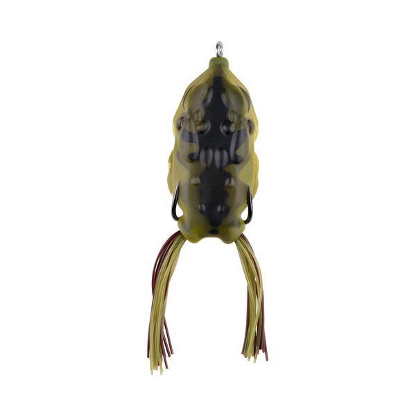 LUNKERHUNT Frog Lure with Short Skirts | Compact Frog Top Water Bass Fishing Lures | Compact Body, Weedless Hooks, Soft Hollow Body Freshwater Fishing Bait for Trout, Pike(Toad)