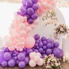 200pcs 5 Inch Purple Balloons, Small Mini Latex Balloons for Party Birthday Baby Shower Anniversary Festival Arch Garland Decoration (Purple)