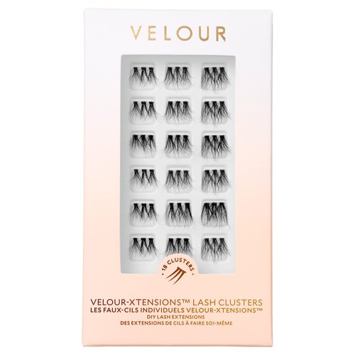 Velour-Xtensions™ Lash Clusters - 18 Individual Cluster Eyelash Extensions – Lightweight & Fluffy Lash Extensions – Soft & Comfortable Eyelash Clusters – Natural Lashes All Eye Shapes (Hybrid)