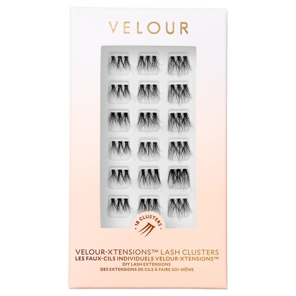 Velour-Xtensions™ Lash Clusters - 18 Individual Cluster Eyelash Extensions – Lightweight & Fluffy Lash Extensions – Soft & Comfortable Eyelash Clusters – Natural Lashes All Eye Shapes (Hybrid)