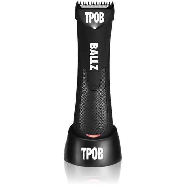TPOB Ballz Male Grooming Trimmer Hair Clippers for Men, Home Ceramic Hair Trimmer Zero Gapped T-Blade Trimmer Cordless Rechargeable Edgers Clippers Electric Beard Trimmer Shaver Black