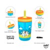 Zak Designs Bluey Kelso Tumbler Set, 15 fl.oz. Leak-Proof Screw-On Lid with Straw, Bundle for Kids Includes Plastic and Stainless Steel Cups with Bonus Sipper, 3pc Set, Non-BPA