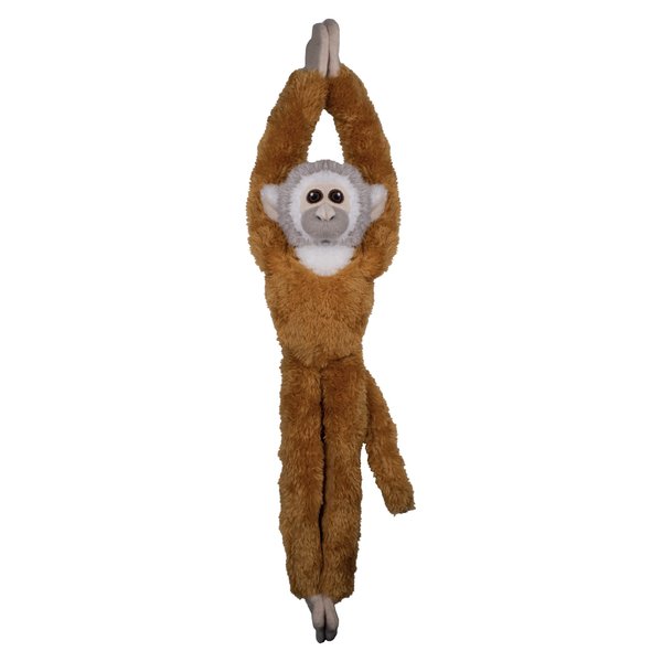 EcoBuddiez Tree Huggers - Squirrel Monkey from Deluxebase. Small Hanging Soft Toy Made from Recycled Plastic Bottles. Eco-Friendly Soft and Cuddly Plush Toy and Perfect Cuddly Gift for Kids.