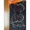 Danbando Headband Head Wrap Bandanna Butterfly and Flowers with Rhinestones 4 Way Stretch Optional Pony Tail Hole Sweatband