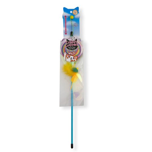 NECOICHI Crinkly Critters Bouncy Bee Adjustable Cat Wand No.1 Selling Cat Toy in Japan