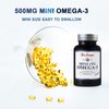 Dr.Brian Fish Oil Supplement 130 softgel, Highly Absorbed rTG Mini Omega 3 Fish Oil Capsule w EPA/DHA Fatty Acids Vitamin D E, 500mg rTG Omega-3 Support Heart Brain Joint Immune Health No Fishy Taste