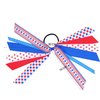 4th of july ponytail holder streamer hair ties,patroic red white blue ribbon bow hair scrunchies,cheer outfit accessories gift for grils