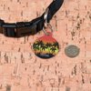 Personalized Tropical Sunset Round Pet ID Tag - Small