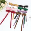 8PCS Ribbon Bows knot Hair Clips for Women Girls, Silky Satin Tassel Barrettes With Long Tail, Cute Ponytail Holder Hair Styling Accessories (8 colors Brown)