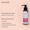 Auravedic Kumkumadi Unisex Purifying Face Wash | Moisturizing Shea Butter Foaming Facial Cleanser | Organic with Saffron and Red Sandalwood 3.38 Fl Oz 100ml