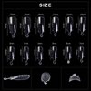 KADS 120PCS Clear Full Cover Dual Nail System Form UV Gel Acrylic Nail Art Mold Artificial Nail Tips with Scale for Extension (MODEL 9)