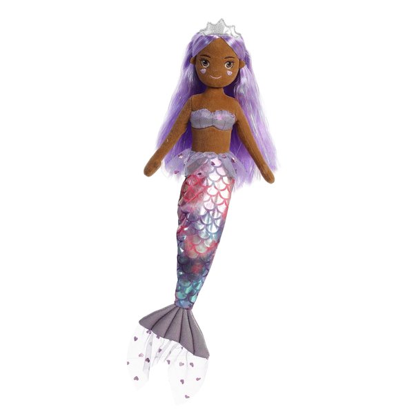 Aurora® Enchanting Sea Sparkles™ Cheekys™ Heart Stuffed Animal - Imaginative Play - Magical Companions - Purple 18 Inches
