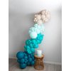 House of Balloons Aloha blue Balloon Garland Kit, 10 Feet, over 150 Balloons Included, Surf theme, Ocean, Mermaid, Shark theme, Party Supplies, DIY Balloon Arch, Balloon Kit, blue, blue ombre