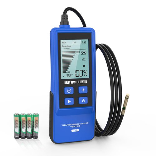 PLAYOCCAR Transmission Fluid Tester Automotive Digital Oil Quality Test Detector Gasoline & Diesel Gearbox Oil Diagnostic Tool with Temperature Sensor,31.5in Hose 2.8in Backlight Display
