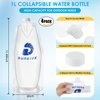 Dunkive Filter Collapsible Water Bottles, 1L Canteens (32oz), Foldable Water Container for Traveling, Hiking, Camping, Backpacking - Lightweight, Reusable, Clear Design(4 Pack)