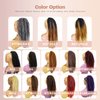VAVANGA Marley Hair Ponytail Drawstring 18-inch Synthetic Braiding Hair Afro Kinky Ponytail for Black Women Quick Wrap Pony Jamaican Marley Twist Braid Drawstring Ponytail Hair Extensions(#1B, 18inch)