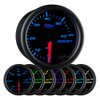 GlowShift Black 7 Color 60 PSI Turbo Boost Gauge Kit - Includes Mechanical Hose & Fittings - Black Dial - Clear Lens - for Diesel Trucks - 2-1/16" 52mm