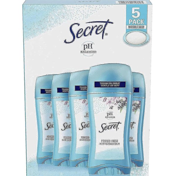 Secret Invisible Solid Deodorant, Powder Fresh (2.1 oz, 5 pk.)