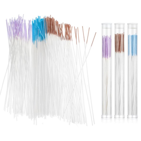 TIESOME Ear Hole Ear Care Kit, 180Pcs Disposable Earrings Hole Cleaner Earring Piercing Cleaning Line Care Cleaning Tool Odor Removal for Girls Women Men (Purple+Royal Blue+Brown)