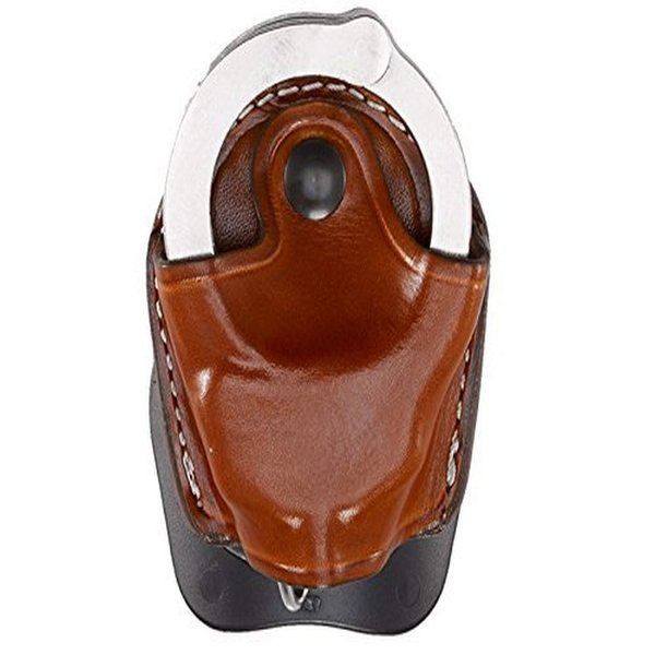 Aker Leather 607 D.M.S. (Dual Mounting Series) Handcuff Case, Tan, Fits Standard Chain Handcuffs
