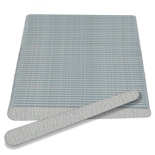 Flowery Disposable Nail File Wood Core 100/180 Grit, Silver, 100 Count