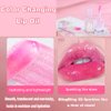 TIRDET Magic Color Changing Lip Oil, Warm Change Hydrating Color Changing Lip Gloss, Big Brush Color Changing Lip Oil, Lip Oil Color Changing, Lip Changing Oil Fresh Texture Long Lasting Shimmery