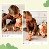 OUOZZZ Giraffes Stuffed Animals with Babies Inside Plush Toys Set Mommy and 4 Little Giraffes Babies - Gift Present Toys for Girls Boys Kids Toddler Infant