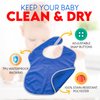 Toppy Toddler Large Waterproof Baby Bibs with Snap Buttons, Boys and Girls Bib Packs, 1-4 years