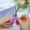 ALLKEM Flash Cure UV Light for Gel Nails - Gooseneck Led Nail Lamp for Gel Polish - Professional and Home Use Nail Light & Dryer - Wireless, Cordless & Rechargeable Curing Lamp (3W - Silver)