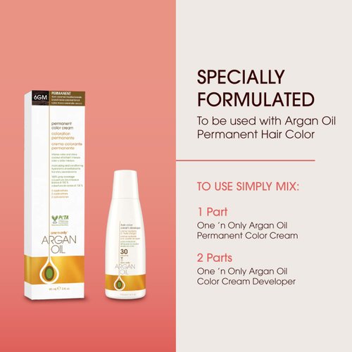 One N' Only Hair Color Developer 30 - Hair Developer for Intensely Rich, Luminous Color - Enriched with Argan Oil to Condition Hair & Add Shine - Contains 9% Hydrogen Peroxide (6 oz)