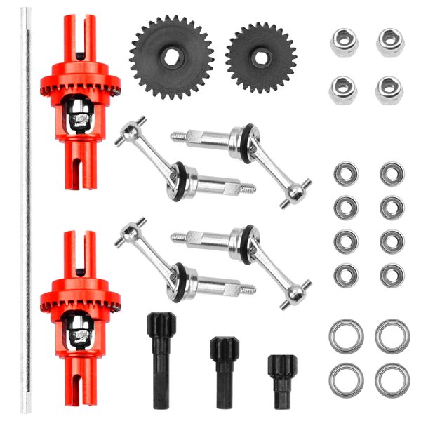 Vgoohobby Upgrade Part CVD Joint DriveShaft Cetner Drive Shaft Differential w/Bearing Compatible with Wltoys 1/28 K969 K979 K989 K999 P929 P939 1/28 RC Car